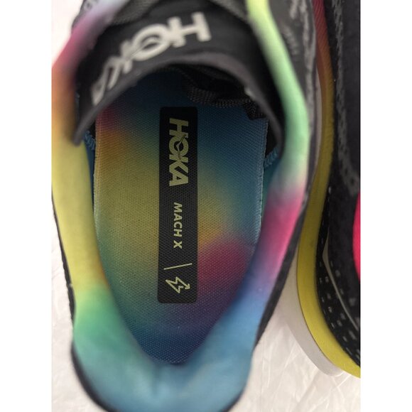 HOKA Mach X Running Shoes Men’s 9.5 Black Rainbow Sporty Athletic Speed Comfort main image 5